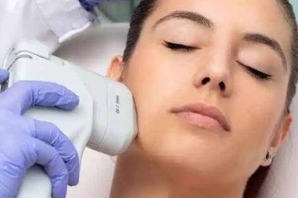 Image of woman having HIFU Beccles treatment