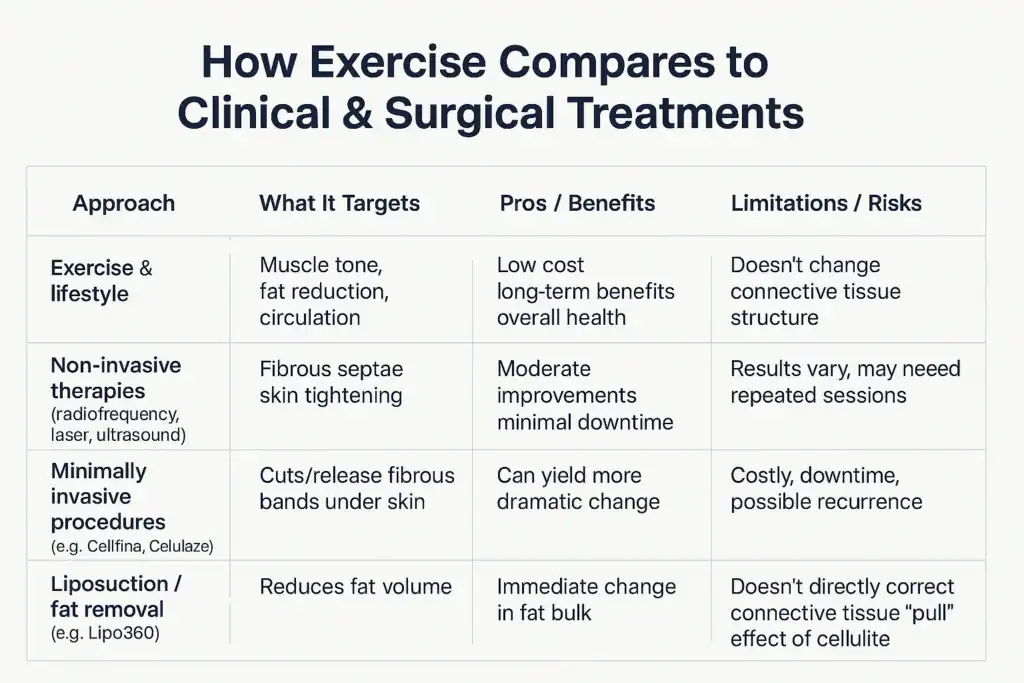 Sculpting Your Bum: Can Toning Exercises Really Reduce Cellulite? 2 How exercise compares to treatments from Lipo 360 Beccles