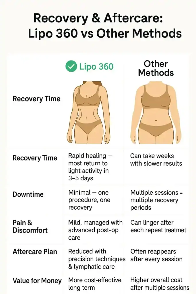 Recovery and Aftercare for Fat-Dissolving Surgery 2 Table to show fat dissolving injection aftercare Beccles